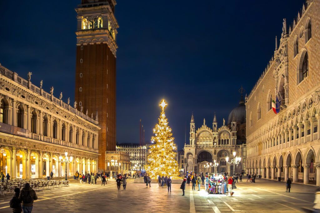 Venice Christmas Lights And Canals
